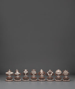 Eight Auspicious Tibetan Symbols Set | Spiritual Home Decor