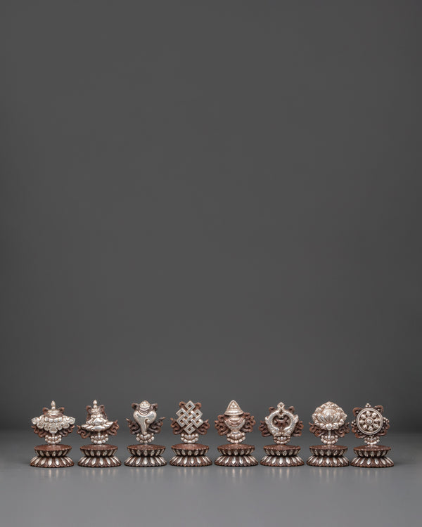 Eight Auspicious Tibetan Symbols Set | Spiritual Home Decor