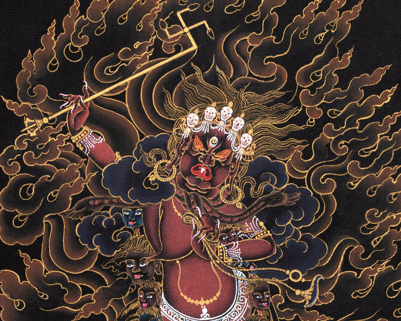 Wrathful Deity Ekajati Thangka | The Fierce Guardian of Enlightenment