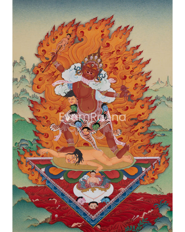 Wrathful Tara: Ekajati Thangka