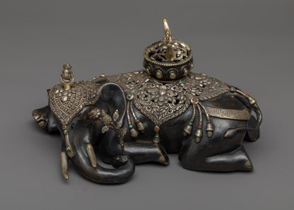 Handcrafted Elephant Statue Set | Intricately Designed Elephant Figurines for Home Decor