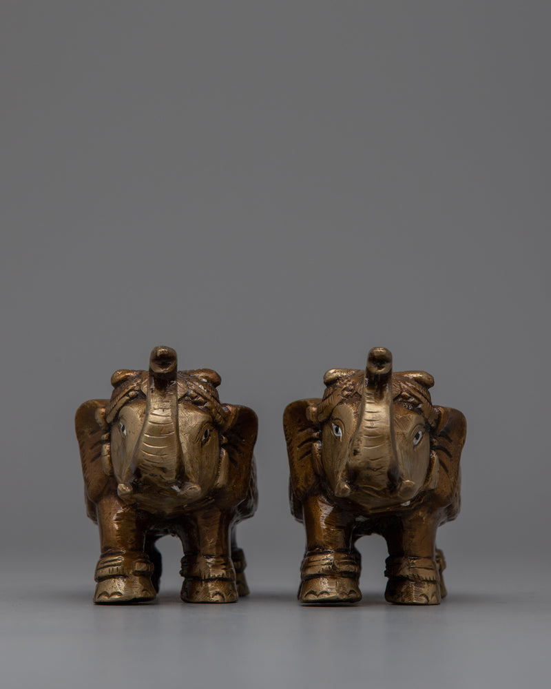 Decorative Pair Elephant Statue | Exquisite Copper Craftsmanship