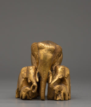 handcrafted-brass-elephant-family