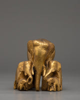 handcrafted-brass-elephant-family