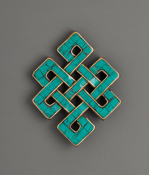 Turquoise Endless Knot Wall Hanging