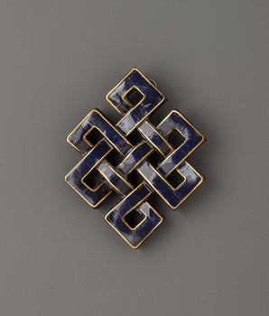 Lapis Lazuli Endless Knot Wall Hanging