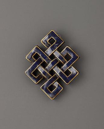 Lapis Lazuli Endless Knot Wall Hanging