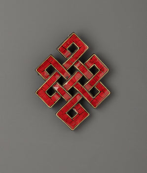 Coral Endless Knot Wall Hanging