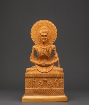 Handcarved Fasting Buddha Shakyamuni Statue