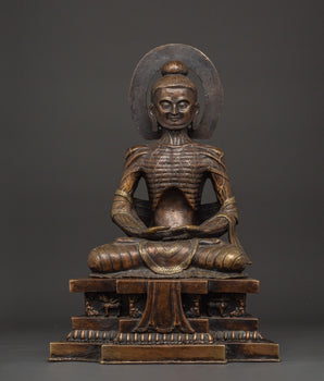 Oxidized Copper Fasting Buddha