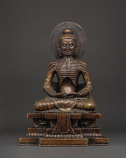 Oxidized Copper Fasting Buddha