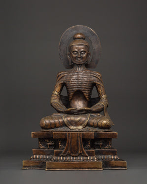 Oxidized Copper Fasting Buddha