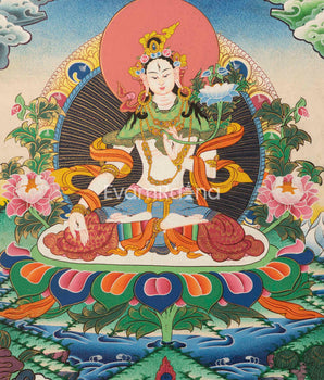 White Tara Thangka Painting