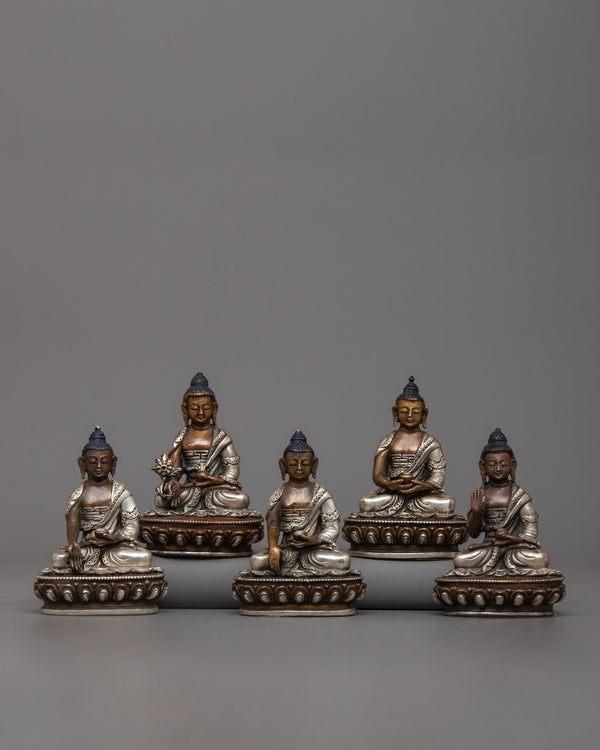 Pancha Buddha Set Statues