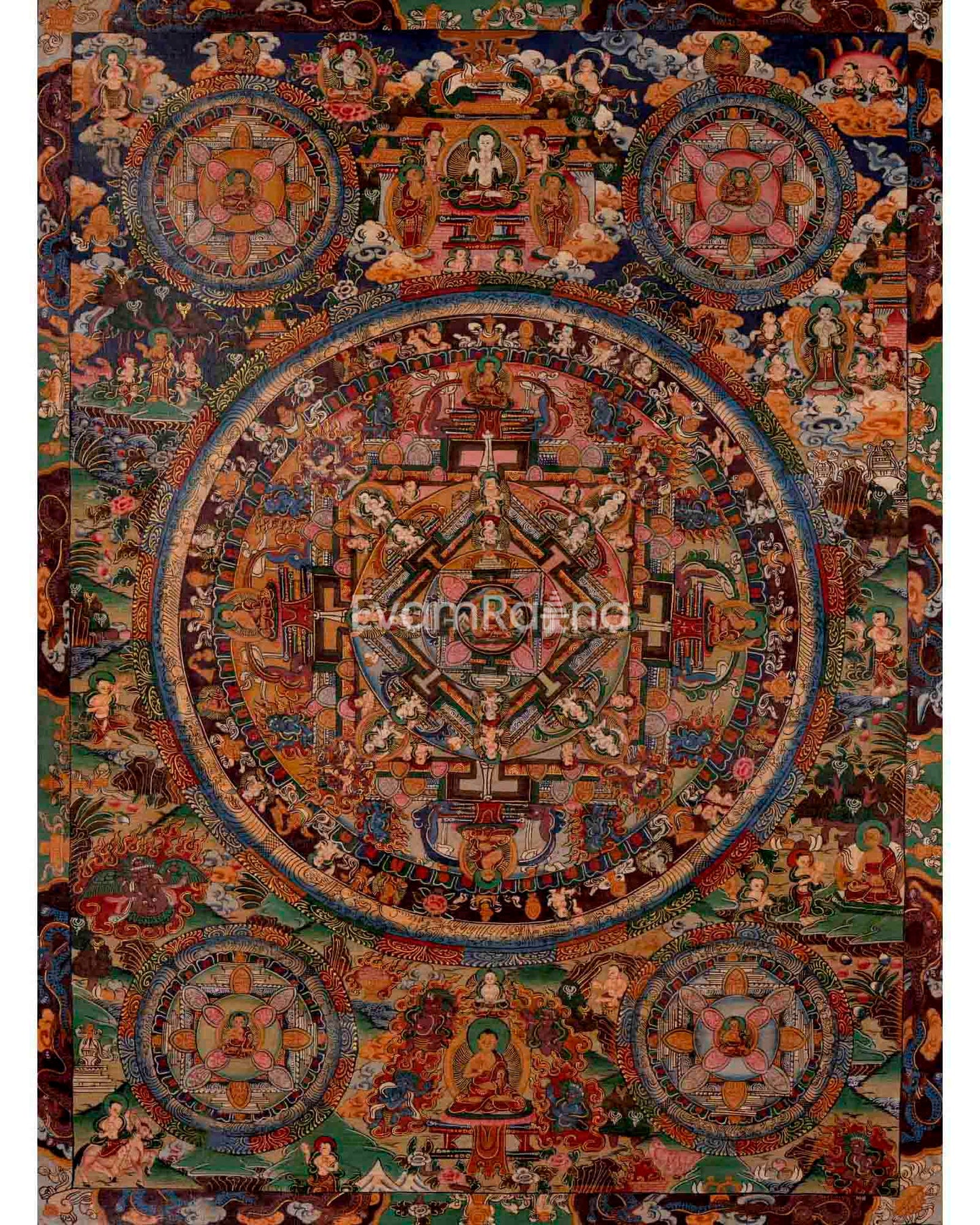 Five Mandalas Thangka