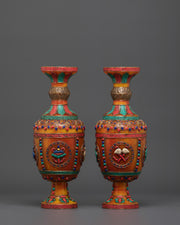 Buddhist Flower Vase Set for Decor