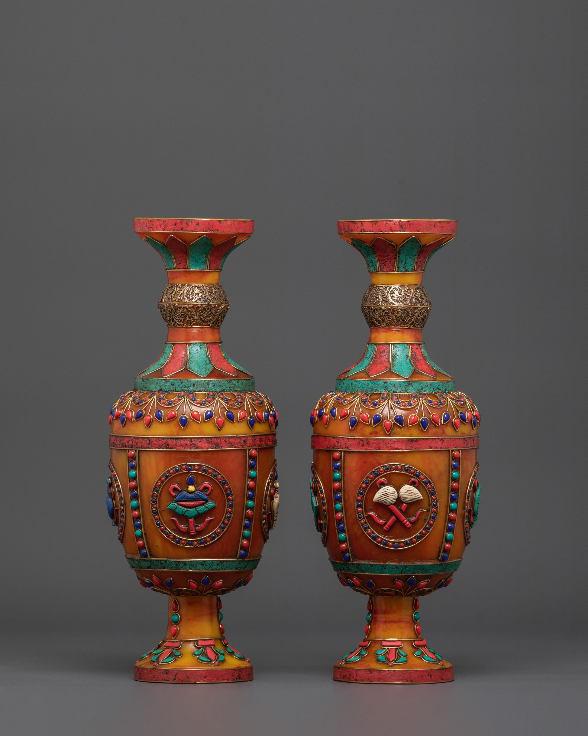 Buddhist Flower Vase Set for Decor