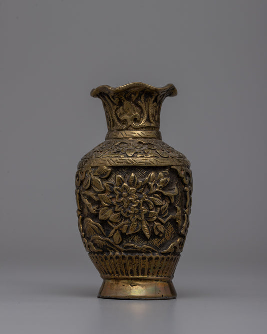 Handcarved  Tibetan Flower Vase