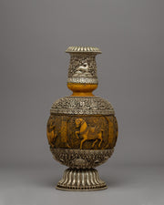 Hand-carved Copper Flower Vase