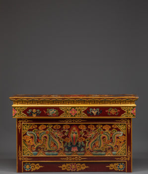 Hand Painted Tibetan Folding Table