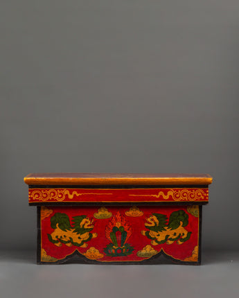 folding-table-with-foo-dog-and-offering-art