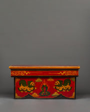 folding-table-with-foo-dog-and-offering-art