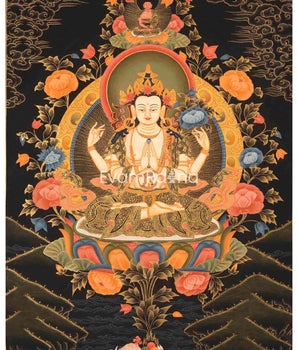Avalokiteshvara Chengrezig Thangka