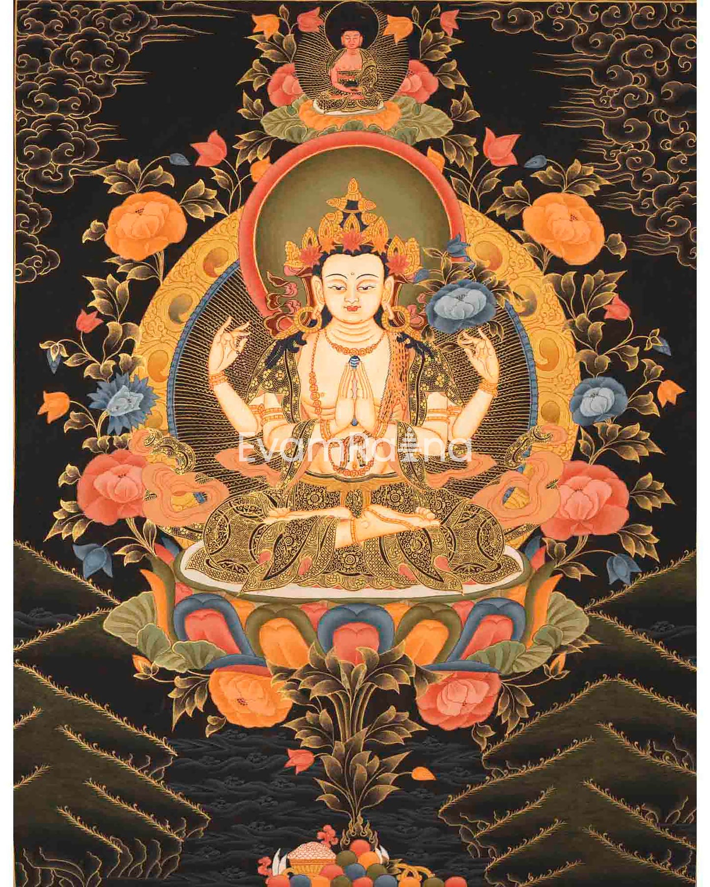 Avalokiteshvara Chengrezig Thangka