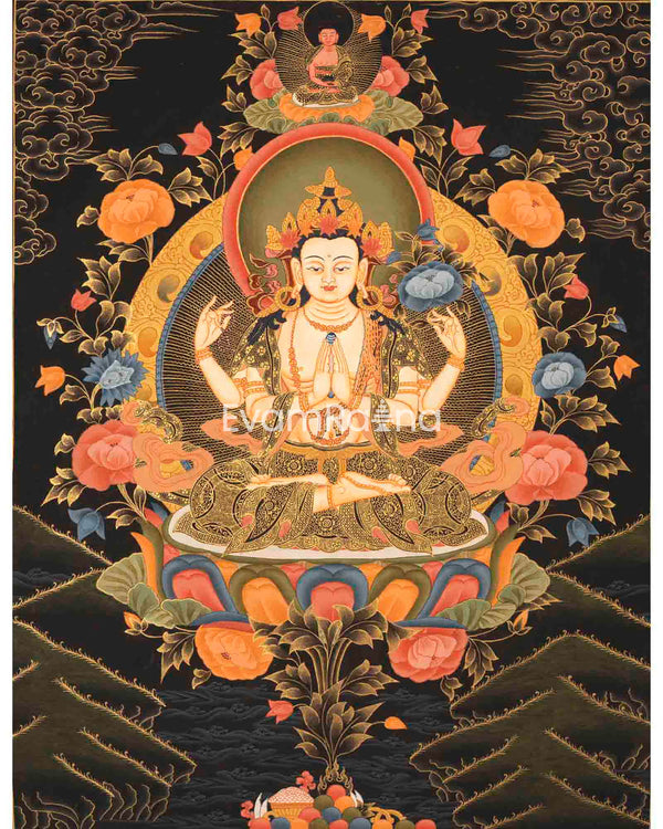 Avalokiteshvara Chengrezig Thangka