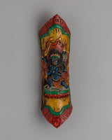Four Armed Mahakala Buffalo Bone Apron