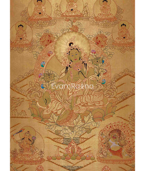 Full 24K Gold Style Green Tara