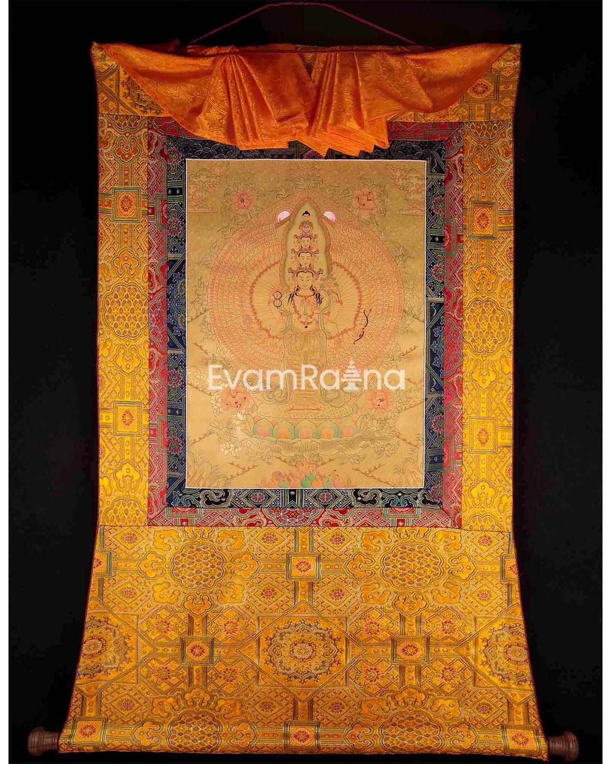 Full Gold 1000 Armed Avalokiteshvara Brocaded 