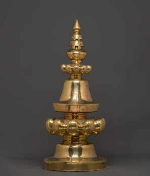 Tibetan Shrine Top Piece Gajur