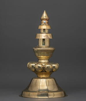 Large Handcrafted Brass Gajur