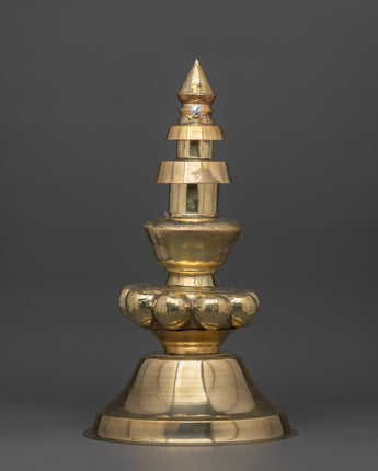 Large Handcrafted Brass Gajur