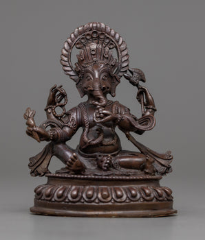 Machine Made Oxidized Ganesh Statue