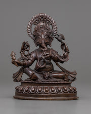 Machine Made Oxidized Ganesh Statue