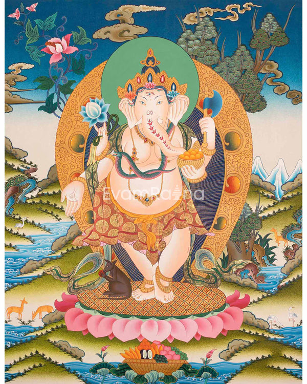 Ganesh Thangka Painting