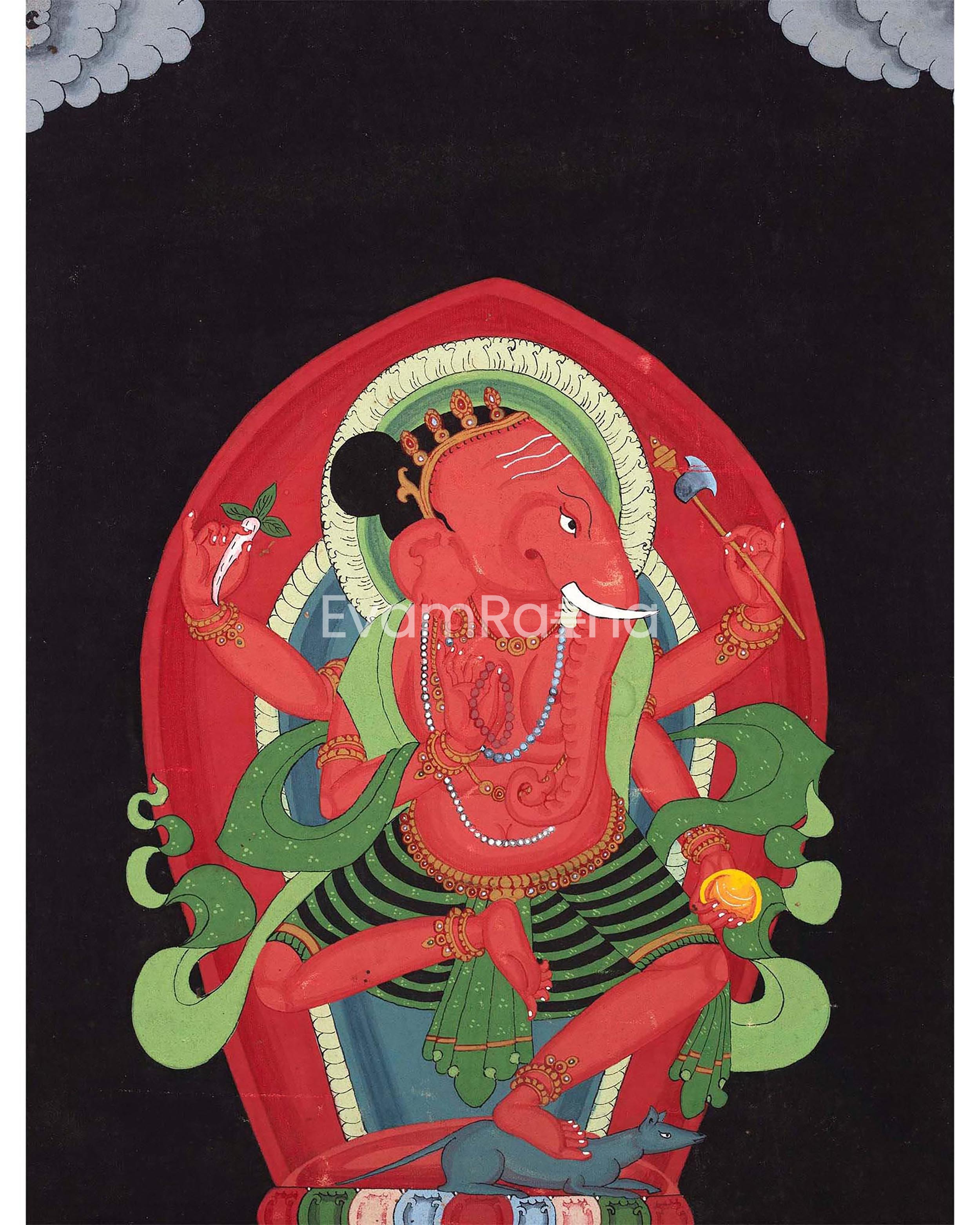 Ganesh Vintage Thangka