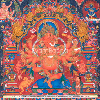 Ganesh Thangka Print