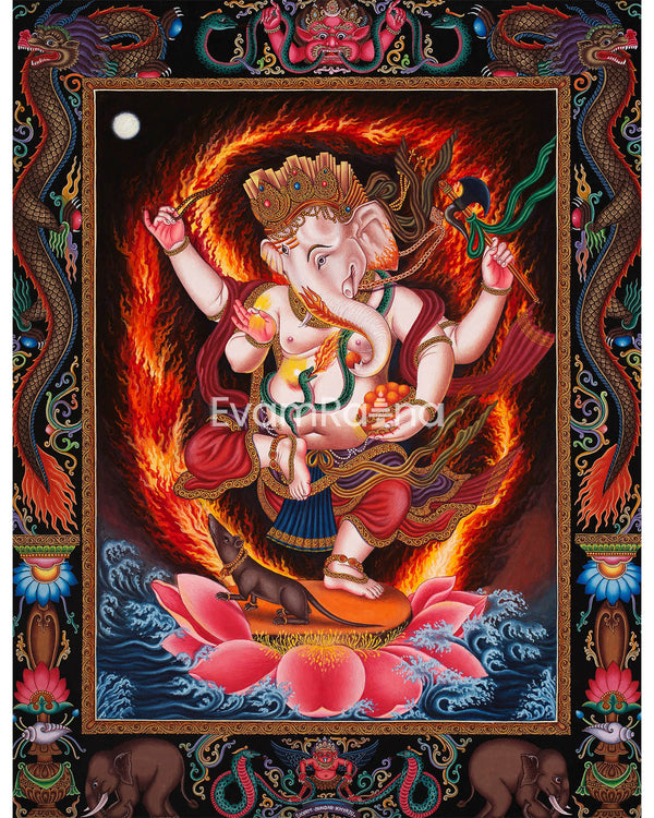 Newari Ganesh Thangka Digital Prints