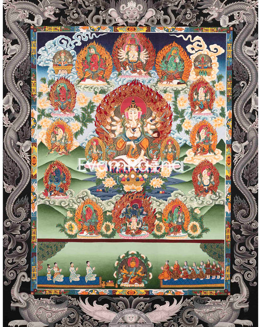 Ganesh Thangka Print 