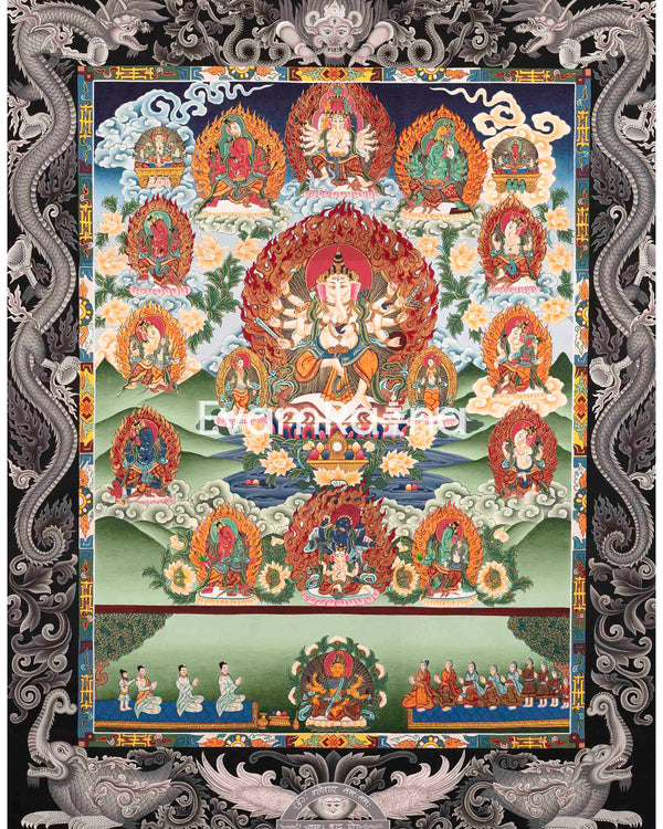 Ganesh Thangka Print 