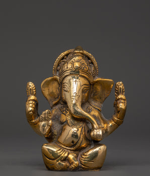 Handcrafted Brass Statue of Ganesh