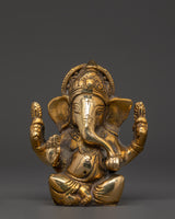 Handcrafted Brass Statue of Ganesh