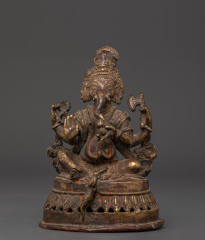 Copper Ganesh Handmade Statue