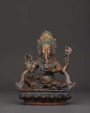 Oxidized Copper Hindu Elephant God