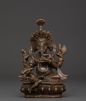 traditional brass ganesha statue