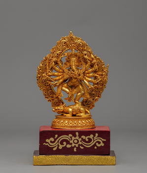 Twelve Armed Standing Ganesh