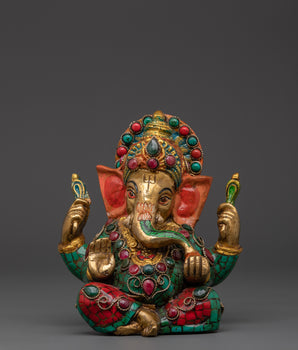Handmade Hindu Wisdom Deity Ganesh Statue